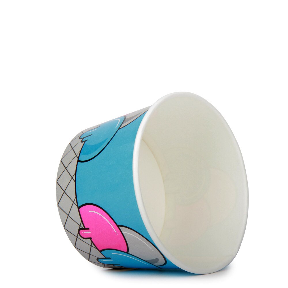 5oz Ice Cream Cup -Blue Bubbles- x 1000 Case
